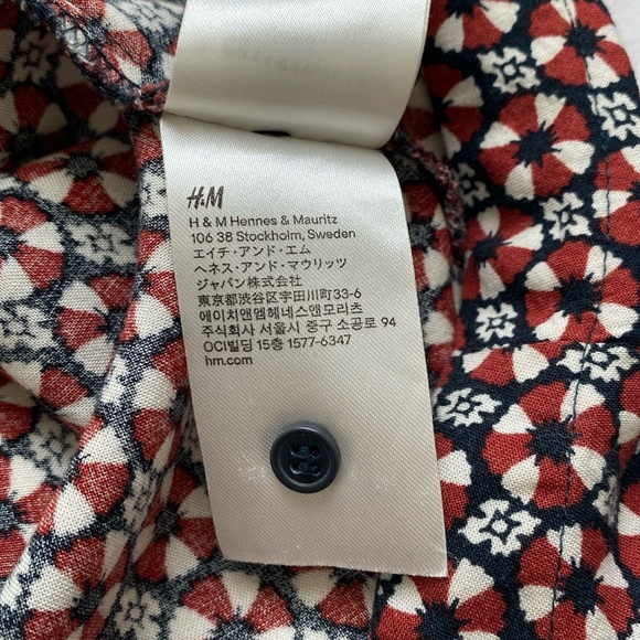 H&M Floral Patterned Swing Dress (Red) - Picture 16 of 16